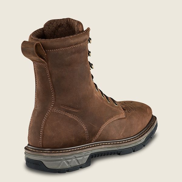 レッド ウィング(Red Wing) Rio Flex - 8インチ防水安全つま先 ブーツ メンズ ブラウン JP38705